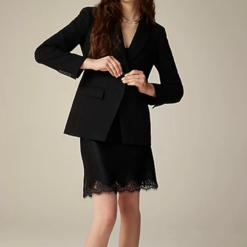 J Crew 1035‎ Bi Stretch Wool   Women’s Classic Black Blazer Size 2